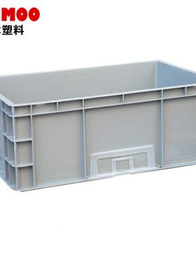 塑料周转箱EU4622物流箱带盖塑料箱600*400*20箱