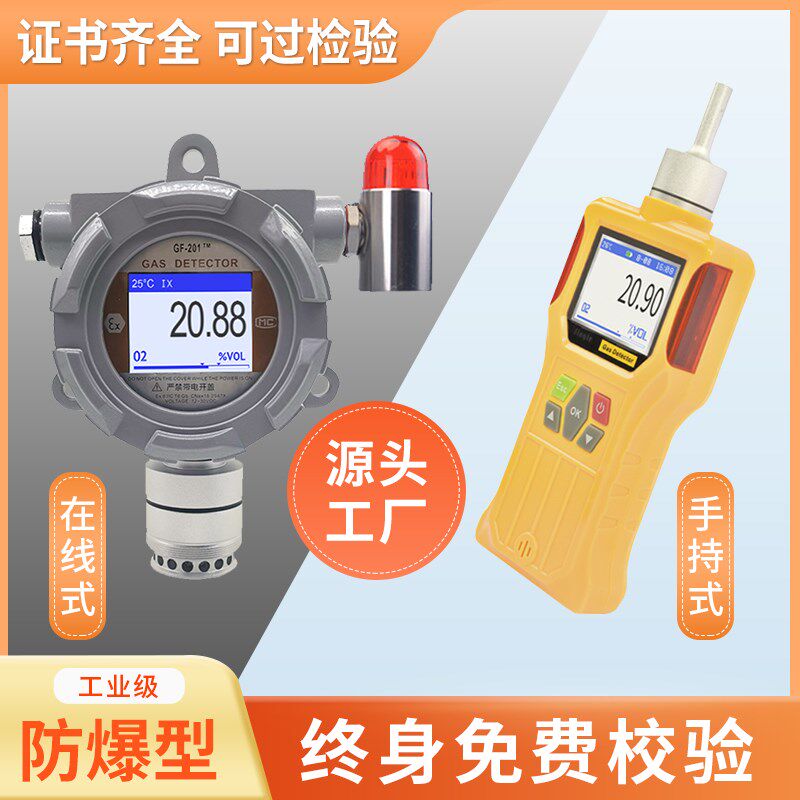 甲烷检测仪瓦斯一氧化碳乙炔磷化氢气体泄漏浓度探测报警器固定式