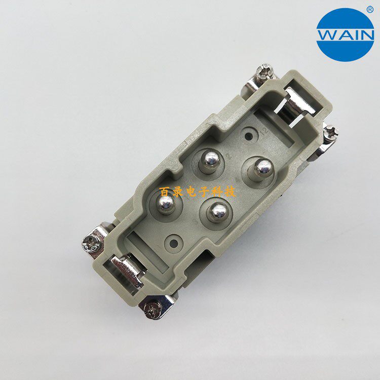 WAIN唯恩重载连接器 HK-004/0-M 6针/4芯80A大电流动力航空插头