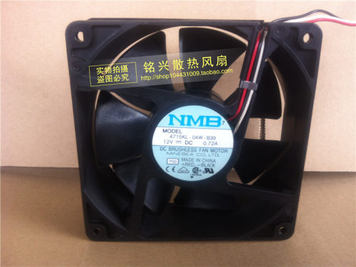 原装NMB 4715KL-04W-B39 12038 12cm 0.72A双滚珠3线风扇