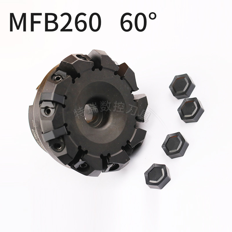 金鹭数控铣刀刀盘60度面铣刀盘MFB260-080/100/125R10A27-HN09
