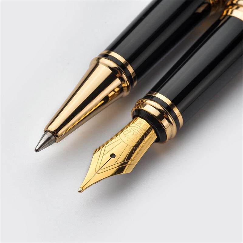 钢笔红蓝宝石对笔墨水笔宝珠笔钢笔练字礼品笔商务套刻字