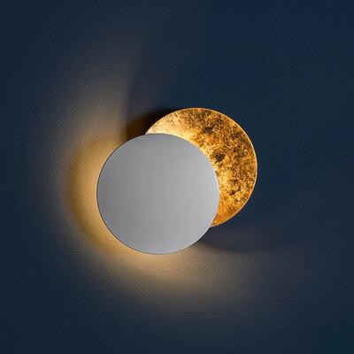 新款卧室床头灯现代简约客厅背景墙创意个性设计师款圆形月食壁灯