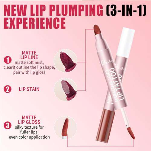 Lip Liner & Lip Gloss 保湿丰盈唇线笔 水感光泽打造嘟嘟唇
