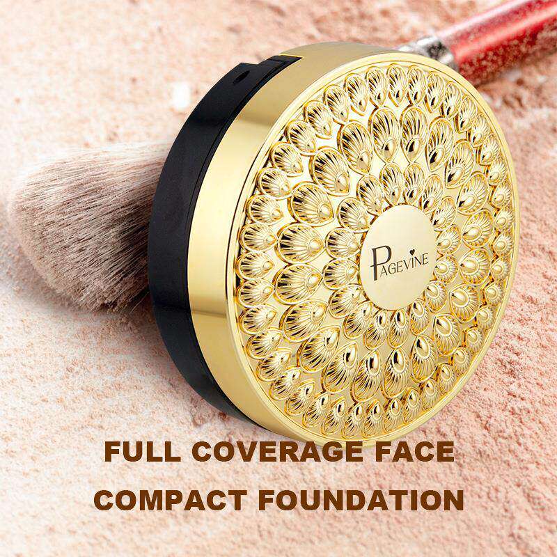 24K Gold Diamond Makeup Powder 自然清爽双层粉饼 长效服帖定妆