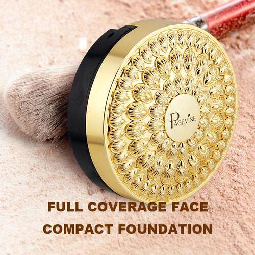 24K Gold Diamond Makeup Powder 自然清爽双层粉饼 长效服帖定妆