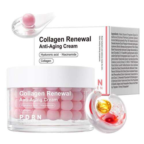 Salmon Collagen Cream 三文鱼胶囊面霜粉红胶原爆珠丸子精华霜