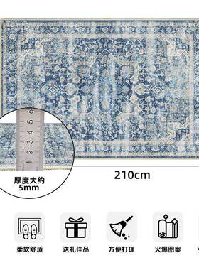 波斯客厅卧室可折叠地毯德芙绒水洗底tpr地毯垫可折叠防滑脚垫子