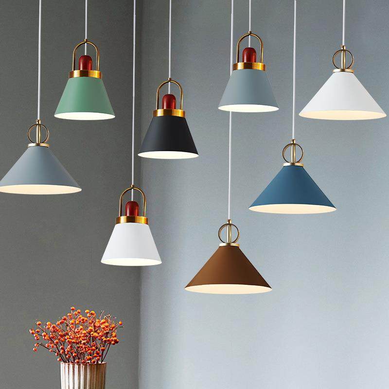 北欧风餐厅吊灯现代简约创意个性吧台床头灯卧室单头马卡龙小吊灯,家装灯饰光源,智能吊灯,淘宝优惠券,粉丝福利购,淘宝优惠卷
