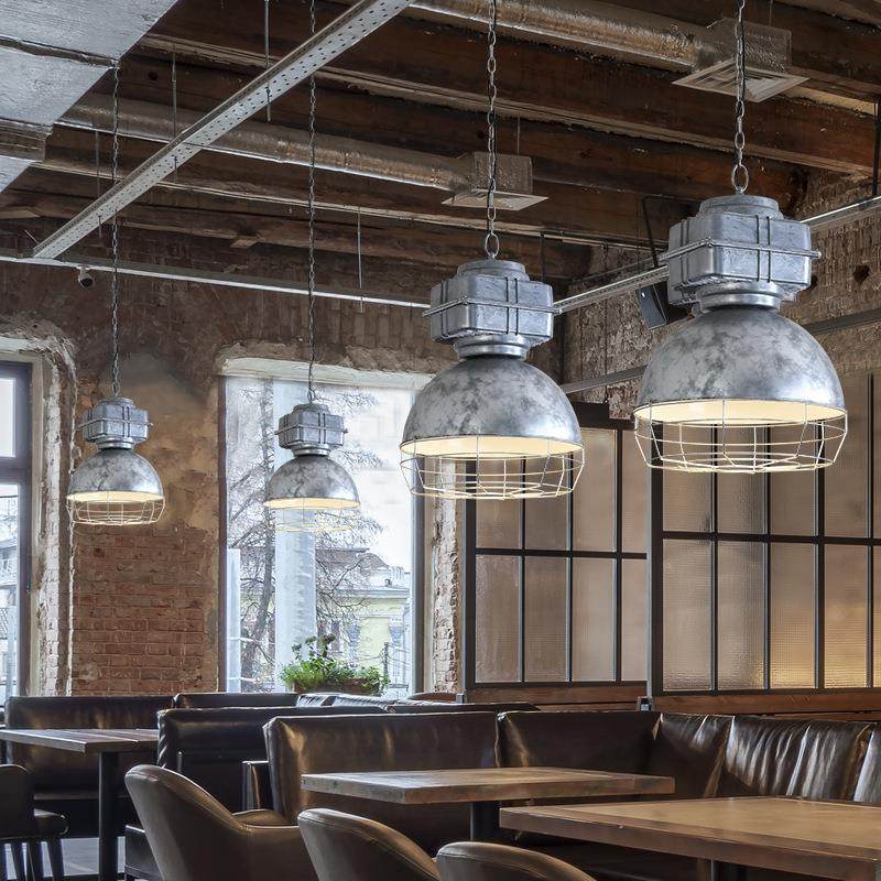 复古工业风吊灯咖啡店餐厅个性铸铝带网罩单头设计师创意吊灯,家装灯饰光源,智能吊灯,淘宝优惠券,粉丝福利购,淘宝优惠卷