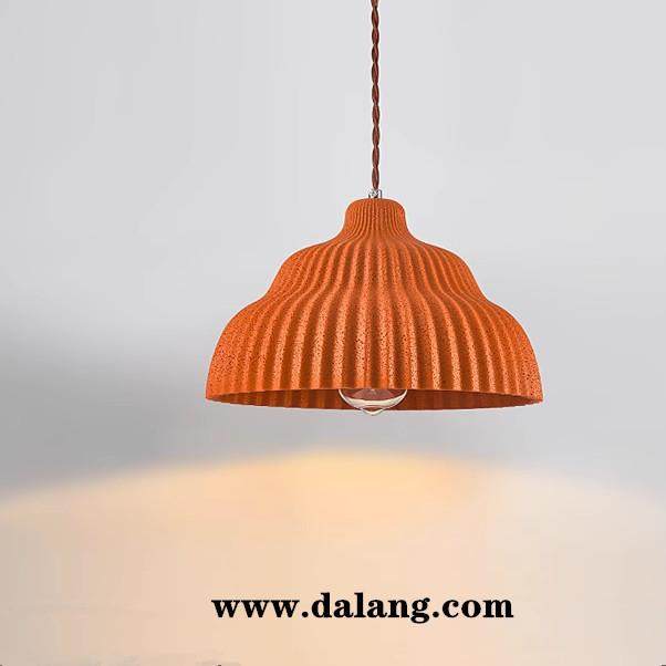 北欧橘色水泥吊灯现代简约风家装商铺餐厅咖啡厅民宿白色气孔灯具,家装灯饰光源,智能吊灯,淘宝优惠券,粉丝福利购,淘宝优惠卷