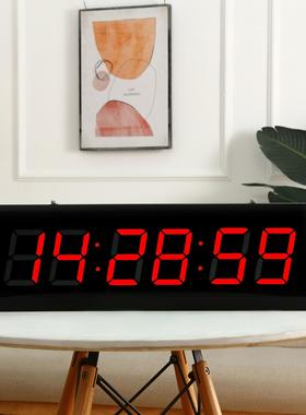 跨界数码时钟计时器电子钟LED数码座钟运动定时会议室钟挂钟