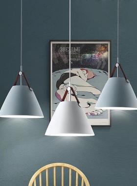 北欧风格马卡龙铝材餐厅吊灯 设计师创意个性奶茶店办公室led灯具