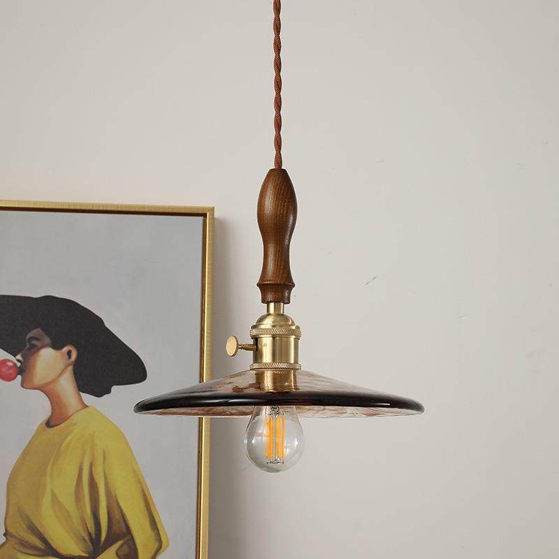 胡桃木北欧复古简约ins黄铜玻璃球吊灯民宿清新餐厅床头吧台,家装灯饰光源,智能吊灯,淘宝优惠券,粉丝福利购,淘宝优惠卷