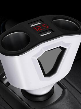 新款车载充电器 3.1A双USB数显多功能行车记录仪通用汽车充电器