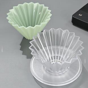 折纸滤杯 手冲咖啡滴滤杯家用小号蛋糕杯V60树脂防摔过滤杯漏斗