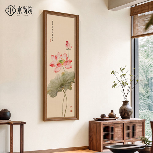 【新款7折】荷花图茶室装饰画