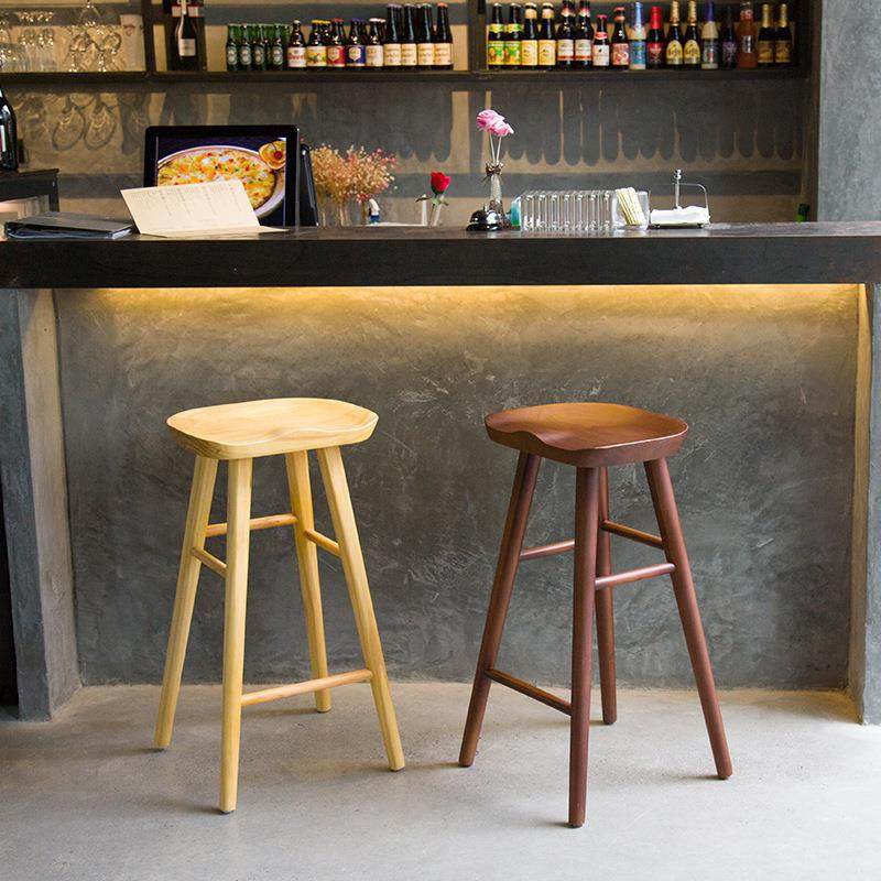 现代创意酒吧椅餐厅实木餐椅简约休闲椅loft公寓高脚凳子前台吧椅,商业/办公家具,酒吧椅,淘宝优惠券,粉丝福利购,淘宝优惠卷