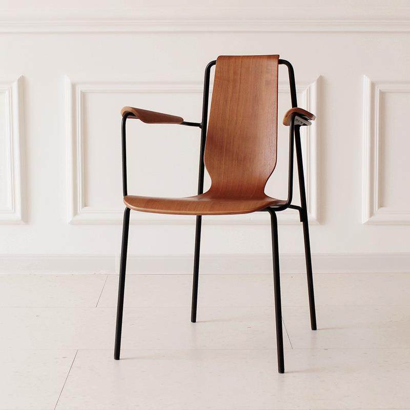 北欧现代简约靠背LOFT工业咖啡厅餐厅扶手曲木餐椅书桌设计实木椅,住宅家具,餐椅,淘宝优惠券,粉丝福利购,淘宝优惠卷