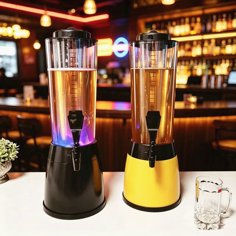 酒具LED发光酒炮酒吧餐厅扎啤酒泡冰桶酒桶带龙头KTV可乐啤酒桶网