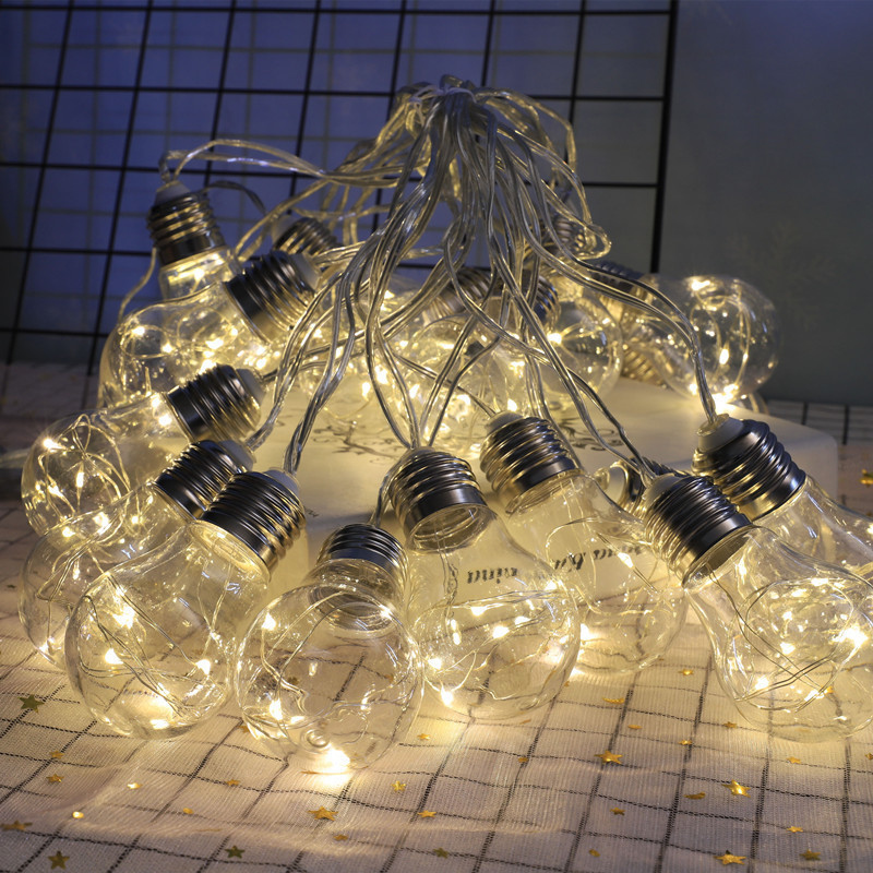 LED-铜线灯灯泡灯串太阳能灯串户外花园庭院灯串圣诞装饰彩灯串图片