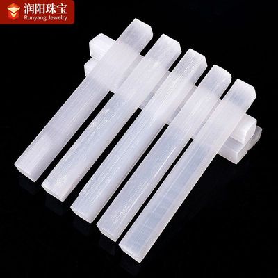 透体石矿摩洛哥摆件石膏原水晶