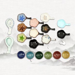 毛宣纸笔墨蝶用书法厂家多功能国画墨用砚台学生舔笔搁水碟小楷小