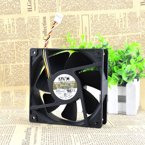 AVC P1238B24H 12CM 12038 24V 0.35A 四线 变频器双滚珠散热风扇