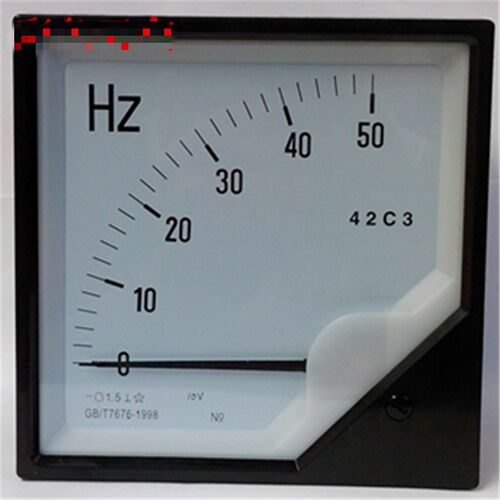 变频器专用直流频率表42C3-50HZ DC10V 20mA 50HZ赫磁表120*120mm