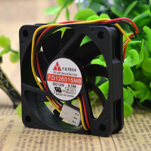 全新 Y.S.TECH 元山 FD126015MB 12V6015 双滚珠 6CM超静音风扇