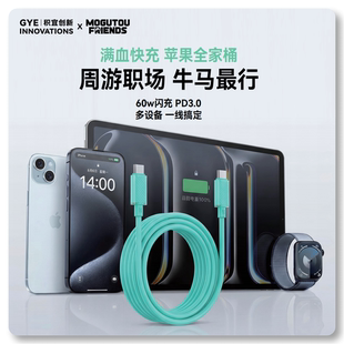 GYE积宜充电线适用苹果17ProMax数据线iPhone16快充手机车载15双typec接口13器tpc正品 14tpyec平板iPad