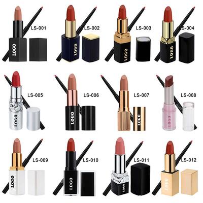 Square 2 in 1 Matte Lip Liner & Lipstick 哑光口红唇线笔