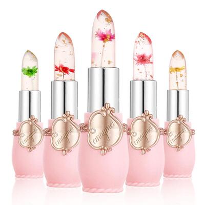Flower Jelly Temp-Changing Lipstick 鲜花干花果冻温变唇膏