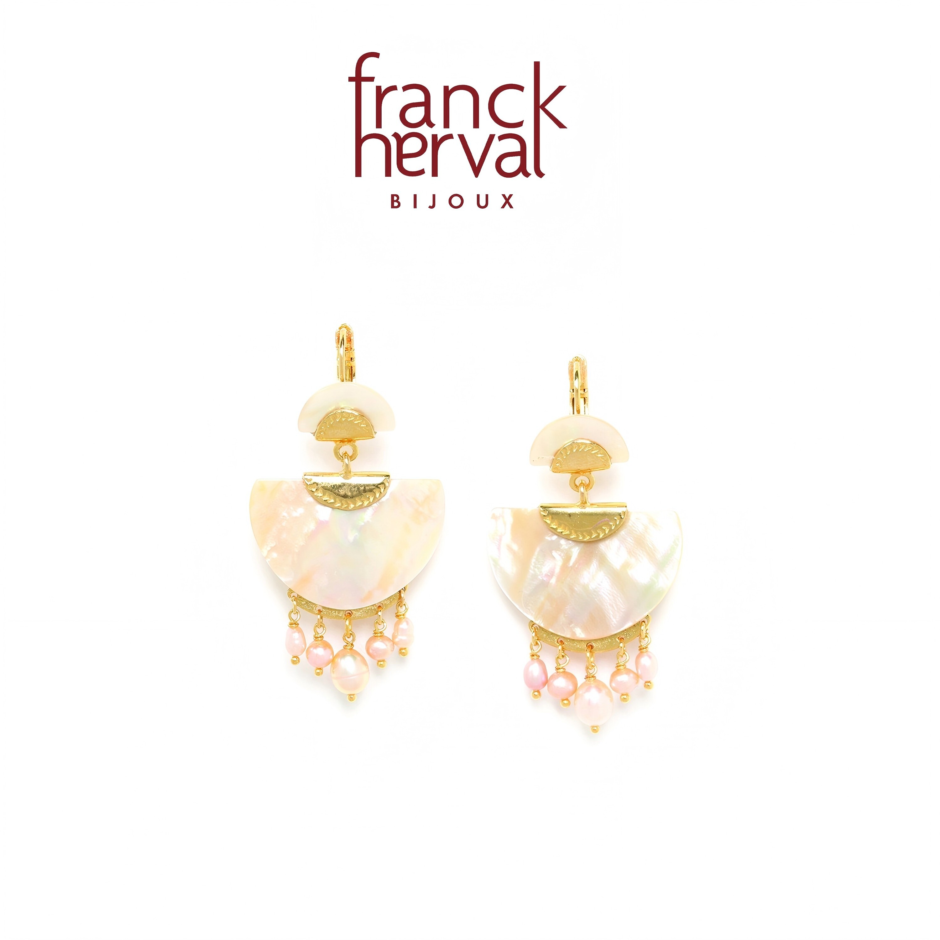 法国品牌Franck Herval蕾娜系列耳钉法式设计师款奢华珍珠精致感