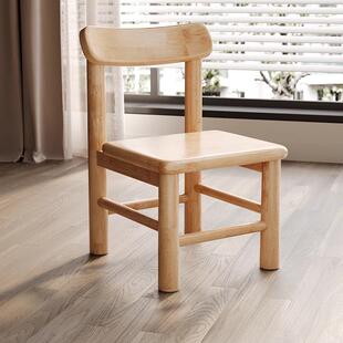 实木小椅子家用矮凳木头靠背板凳大人凳子结实耐用新中式方换鞋凳