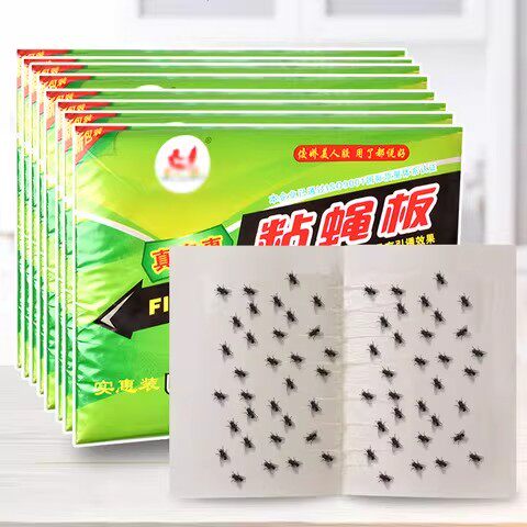 苍蝇贴强力粘苍蝇纸粘蝇板家饭店用灭蝇子捕捉器苍蝇克星