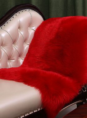 「次日达」长毛绒地毯客厅茶几地垫白色沙发毯仿羊毛毯卧室床边地