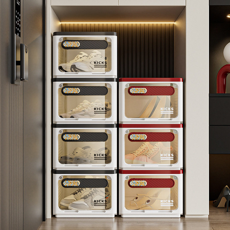 「次日达」鞋盒鞋子收纳透明省空间防尘鞋柜放靴子抽屉式床底可折,收纳整理,鞋子收纳架,淘宝优惠券,粉丝福利购,淘宝优惠卷