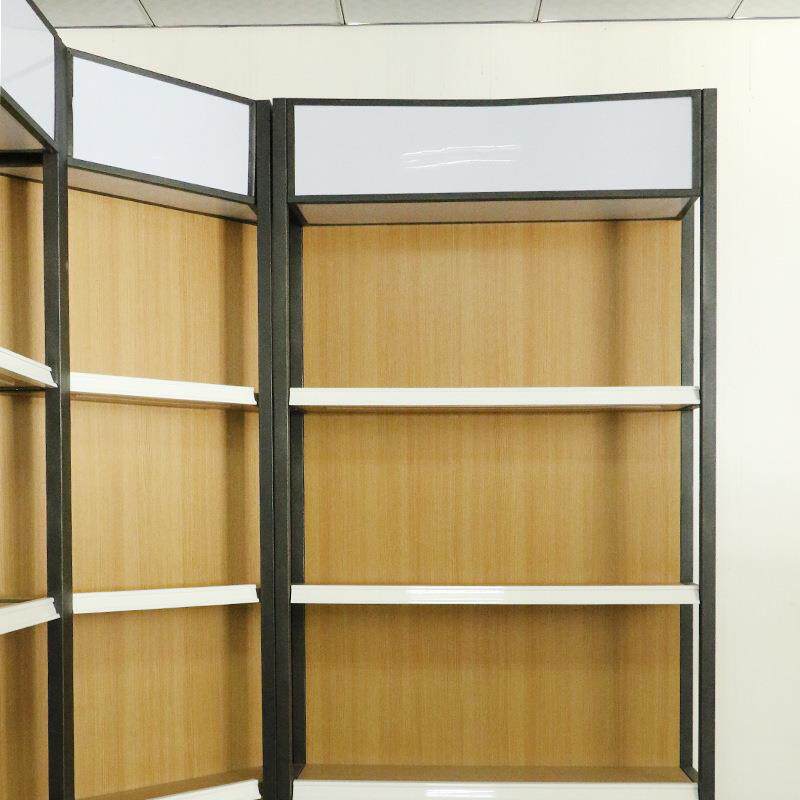 成都厂家超市钢木货架展柜钢木红酒柜文具店展柜服装店展架