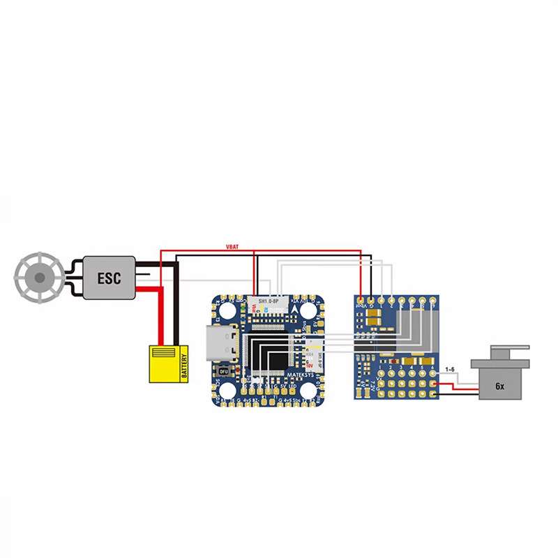 MATEK舵机分电MATEKSYS Servo PDB, w/ 4A BEC 5.5-36V to 5-8.2V - 实物图