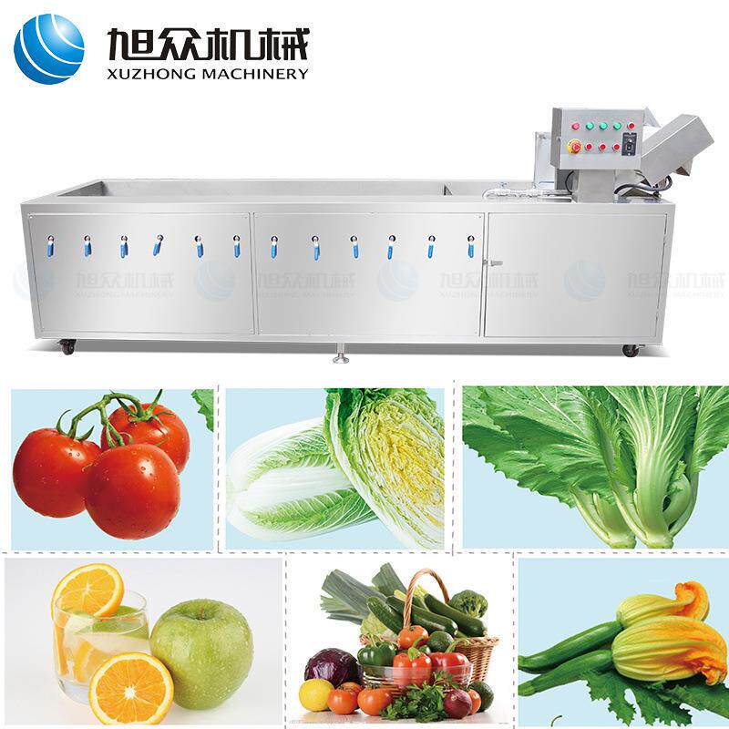 全自动果蔬清洗机商用饭店学校食堂多功能毛刷洗菜机不锈钢净菜机