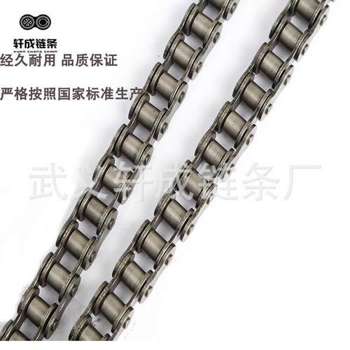 厂家供应碳钢链条分4分5分1寸链2寸单双排工业传输精密滚6子条链