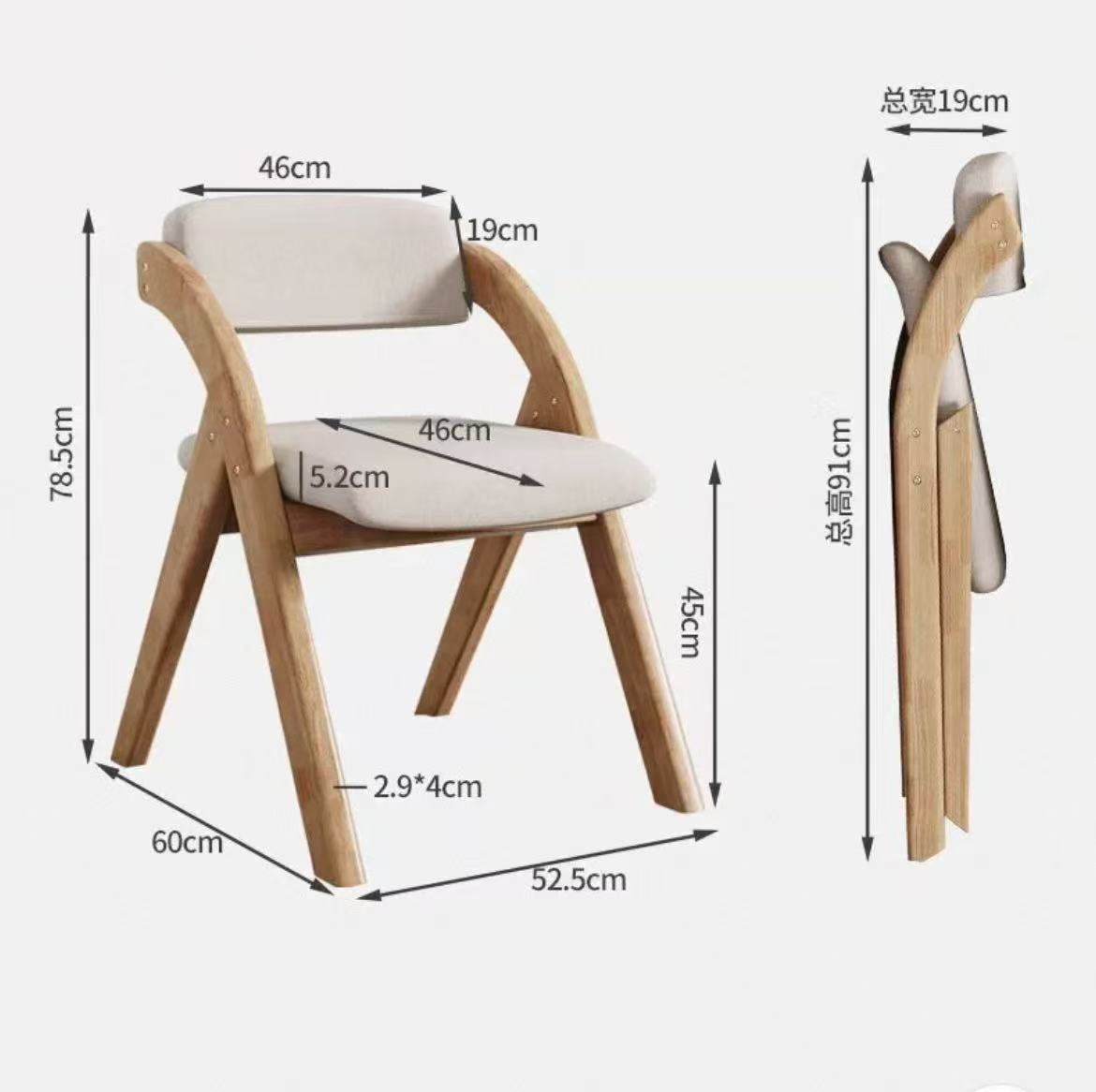 工厂直销折叠木椅加粗加厚靠背餐椅轻便家用办公多功能可折叠椅子