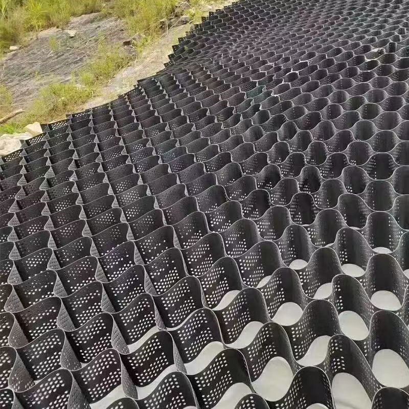 蜂巢土工格室网格HDPE焊接土工格室蜂窝塑料网格植草护坡土工格室