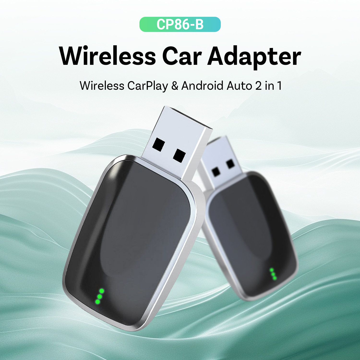 Ottocast源头工厂原车carplay有线转无线Android auto双通道U盘式