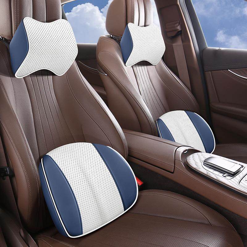 新款汽车记忆棉头枕车载腰垫四季腰靠透气座椅垫皮革靠背垫纳帕皮,汽车用品/电子/清洗/改装,头枕,淘宝优惠券,粉丝福利购,淘宝优惠卷