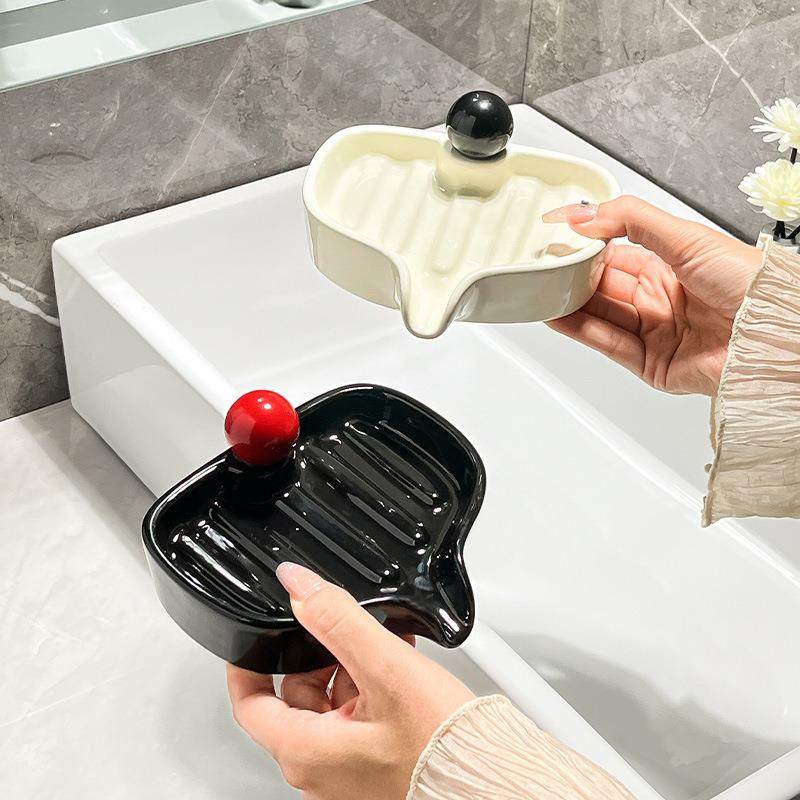 陶瓷肥皂盒便携式卫生间浴室收纳家用香皂盒置物架创意沥水盒,家装主材,肥皂盒/皂碟,淘宝优惠券,粉丝福利购,淘宝优惠卷