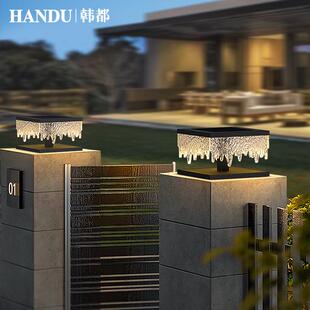 灯太阳头灯门柱柱子防水柱头室外门柱外围灯灯户外院墙大门别墅院