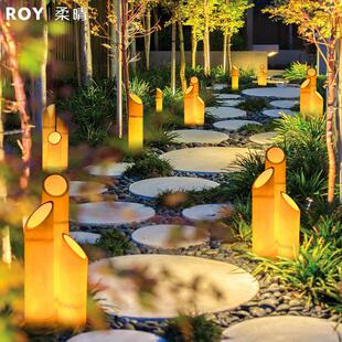 太阳能户外防水仿真发光竹子灯花园别墅景观造型灯led庭院草坪灯