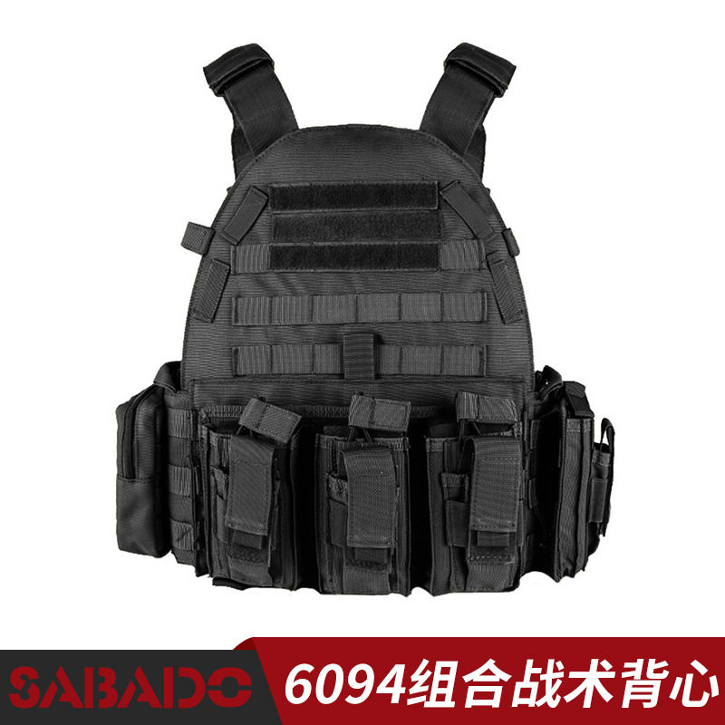 1000D  负重训练防护molle系统背心 多功能6094组合战术背心